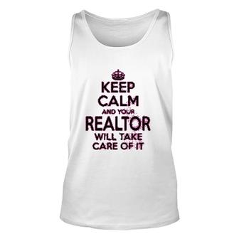 Wear Realtor Gifts Keep Calm Realtor Unisex Tank Top | Mazezy
