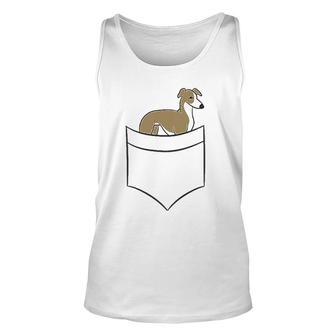 Whippet In The Pocket Cute Pocket Whippet Unisex Tank Top | Mazezy