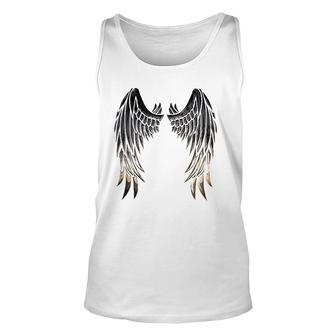 Wings Of An Angel On Back Unisex Tank Top | Mazezy
