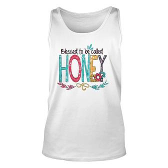 Womens Blessed To Be Called Honey Colorful Unisex Tank Top | Mazezy CA