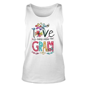 Womens I Love Being Called Gram Sunflower Gifts Unisex Tank Top | Mazezy