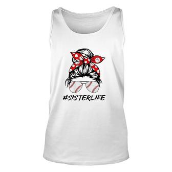 Womens Sister Life Softball Baseball Love Sisterlife Mothers Day Unisex Tank Top - Thegiftio