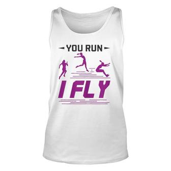 Womens Track And Field Long Jump Athlete Cool Saying Unisex Tank Top | Mazezy