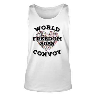 World Freedom 2022 Convoy Classic Canadian Truckers Support Unisex Tank Top | Mazezy