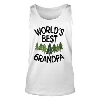 World's Best Grandpa Cute Outdoorsman Father's Day Unisex Tank Top | Mazezy CA