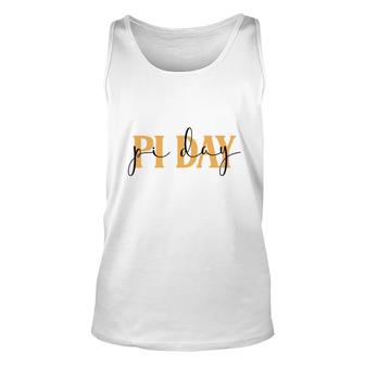 Yellow Pi Day Cool And Nice Letters For Happy Pi Day Unisex Tank Top - Thegiftio UK