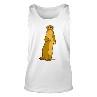 Yellow Weasel Animal Lover Gift Unisex Tank Top | Mazezy