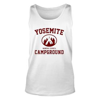 Yosemite Campground California Camping Lover Gift Unisex Tank Top | Mazezy