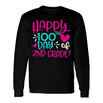 100 Days Of 2Nd Grade Teacher And Student 2Nd Grade Teacher Long Sleeve T-Shirt T-Shirt | Mazezy