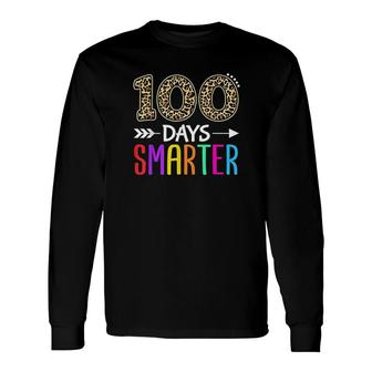 100 Days Smarter Kindergarten Leoprad Idea Long Sleeve T-Shirt | Mazezy