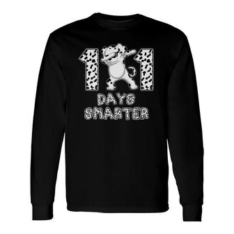 101 Days Smarter Dabbing Dalmatian Dog Teachers Long Sleeve T-Shirt T-Shirt | Mazezy