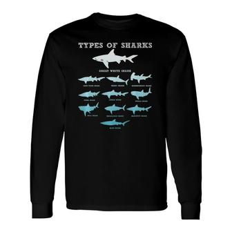 11 Types Of Sharks Marine Biology Long Sleeve T-Shirt T-Shirt | Mazezy