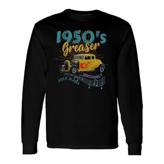 1950S Greaser Vintage Retro Long Sleeve T-Shirt T-Shirt | Mazezy