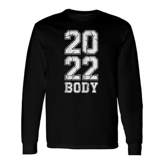 2022 Body New Year Resolution Retro Gym Fitness Motivation Raglan Baseball Tee Long Sleeve T-Shirt T-Shirt | Mazezy