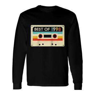 24Th Birthday Best Of 1998 Cassette Tape Retro Vintage Long Sleeve T-Shirt | Mazezy
