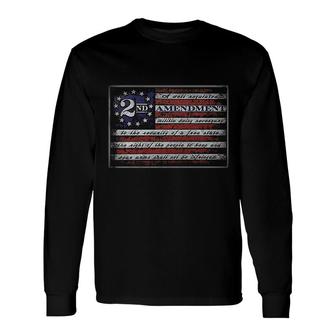 2nd Amendment American Flag Long Sleeve T-Shirt | Mazezy