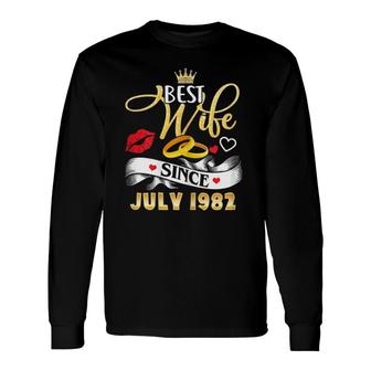 39 Wedding Anniversary Outfit Best Wife Since 1982 Ver2 Long Sleeve T-Shirt T-Shirt | Mazezy