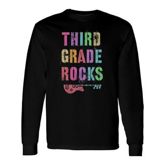 3Rd Grade Rocks Student Teacher Rockstar Team Third Graders Long Sleeve T-Shirt T-Shirt | Mazezy