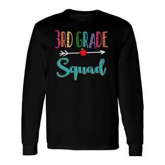 3Rd Grade Squad Teacher Back To School Long Sleeve T-Shirt T-Shirt | Mazezy