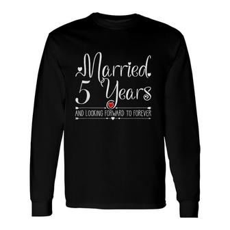5 Years Wedding Anniversary Long Sleeve T-Shirt T-Shirt | Mazezy
