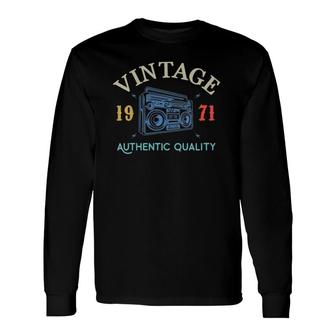 50 Years Old 1971 Vintage 50Th Birthday Anniversary V-Neck Long Sleeve T-Shirt T-Shirt | Mazezy