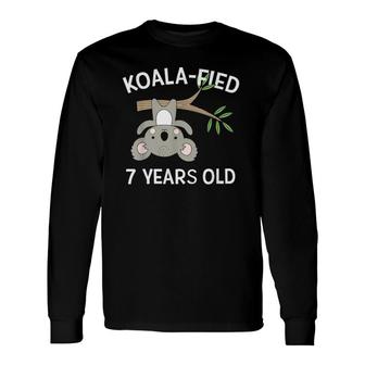 7 Years Old Birthday Cute Koala Pun 7Th Party Long Sleeve T-Shirt T-Shirt | Mazezy