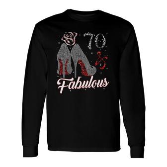 70 And & Fabulous 1951 70Th Birthday Tee For V-Neck Long Sleeve T-Shirt T-Shirt | Mazezy