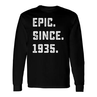 87Th Birthday Vintage Epic Since 1935 87 Years Old Long Sleeve T-Shirt | Mazezy