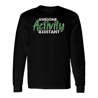 Activity Assistant Leopard St Patricks Day Long Sleeve T-Shirt T-Shirt | Mazezy