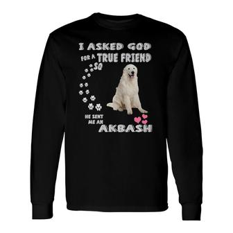 Akbash Dog Mom Dad Coban Kopegi Puppy Cute Akbash Long Sleeve T-Shirt T-Shirt | Mazezy
