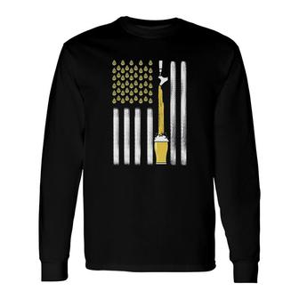 American Beer Flag Long Sleeve T-Shirt | Mazezy
