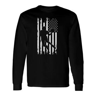 American Flag Basketball Apparel Basketball Long Sleeve T-Shirt T-Shirt | Mazezy