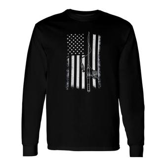 American Flag Fishing Long Sleeve T-Shirt T-Shirt | Mazezy