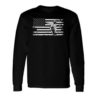 American Flag Skateboarding Clothing Skateboard Long Sleeve T-Shirt T-Shirt | Mazezy