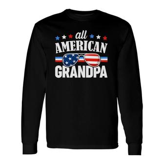 All American Grandpa 4Th Of July Usa Matching Outfit Long Sleeve T-Shirt T-Shirt | Mazezy