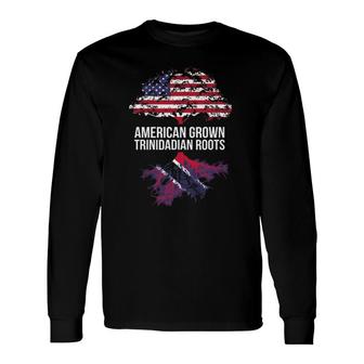 American Grown With Trinidadian Roots Trinidad Tee Long Sleeve T-Shirt T-Shirt | Mazezy