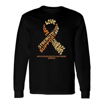 Amps Awareness Ribbon With Words Long Sleeve T-Shirt T-Shirt | Mazezy CA