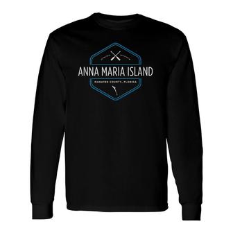 Anna Maria Island Florida Beach Graphic Long Sleeve T-Shirt T-Shirt | Mazezy