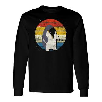 Antarctica Zoo Animal Penguin Lover Retro Penguin Long Sleeve T-Shirt T-Shirt | Mazezy