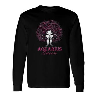 Aquarius Queen Long Sleeve T-Shirt T-Shirt | Mazezy