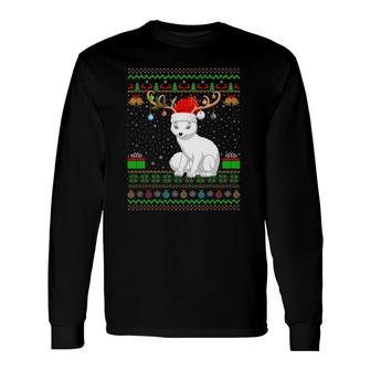Arctic Fox Lover Santa Matching Ugly Arctic Fox Christmas Long Sleeve T-Shirt T-Shirt | Mazezy