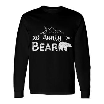 Aunty Bear Matching Aunt And Uncle Camping Long Sleeve T-Shirt - Thegiftio