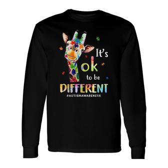 Autism Awareness Acceptance Women Kid Its Ok To Be Different Long Sleeve T-Shirt - Seseable