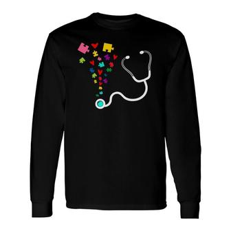 Autism Nurse For Autism Awareness Long Sleeve T-Shirt T-Shirt | Mazezy