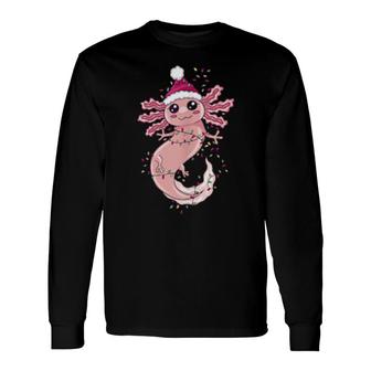 Axolotl Christmas Lights Axolotl Xmas Christmas Long Sleeve T-Shirt T-Shirt | Mazezy