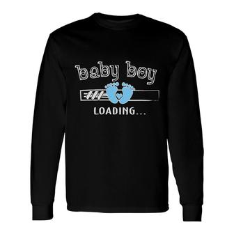 Baby Boy Loading Pregnancy Announcement Mother To Be 1St Mom New Parent New Dad Mom Baby Long Sleeve T-Shirt - Thegiftio UK