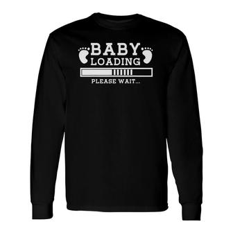 Baby Loading Matching Couple Baby Announcement Pregnancy Long Sleeve T-Shirt T-Shirt | Mazezy