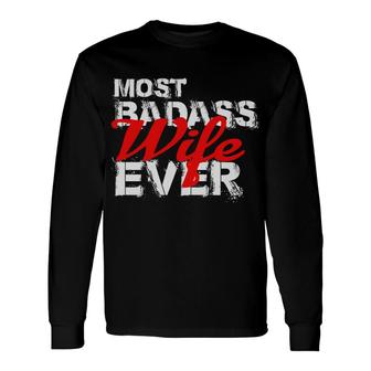 Badass Wife Valentines Day For Love Couple Long Sleeve T-Shirt - Thegiftio UK