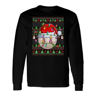 Baseball Matching Ugly Santa Baseball Christmas Long Sleeve T-Shirt T-Shirt | Mazezy