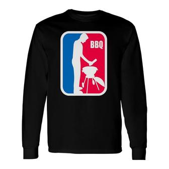 Bbq League Men's Barbecue Cookout Grill Long Sleeve T-Shirt | Mazezy